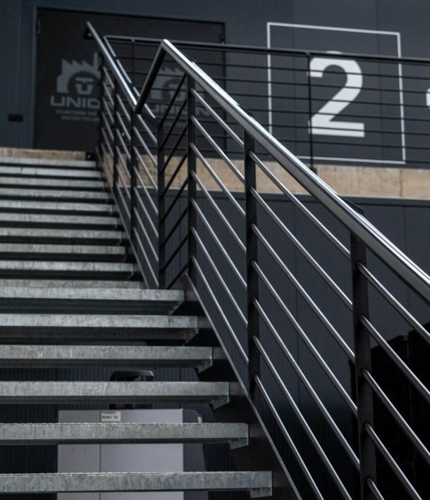 parapetto scala in ferro battuto